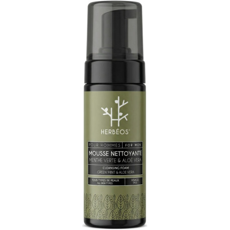 Mousse Nettoyante Homme Aloé Vera & Menthe Verte